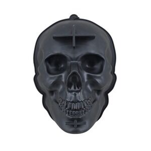 Ghoulish Silicone Skull Cake Mold Black Gothic Horror Halloween Bakeware